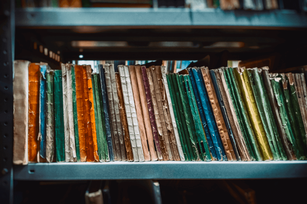 old books on shelf