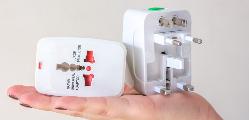 Image of travel adapter plugs.
