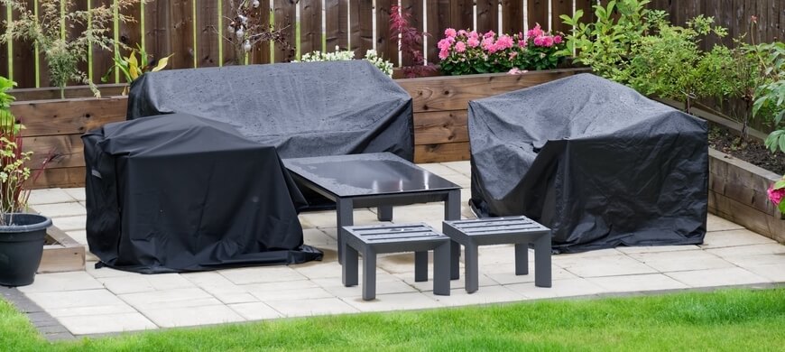 Image of outdoor garden furniture coverings.