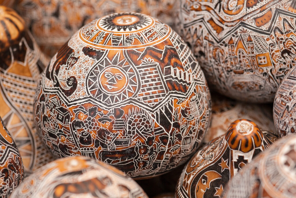 An image of traditional fabric art.